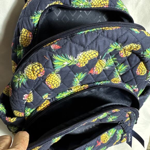 VERA BRADLEY Mini Backpack Purse Toucan Party Pineapples Bookbag Quilted NWOT - Picture 9 of 9